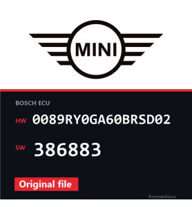 Mini Cooper 0089RY0GA60BRSD02 386883 original ECU file
