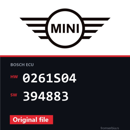 Mini Cooper 0261S04 394883 original ECU file