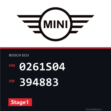 Mini Cooper 0261S04 394883 Stage1 tuning file