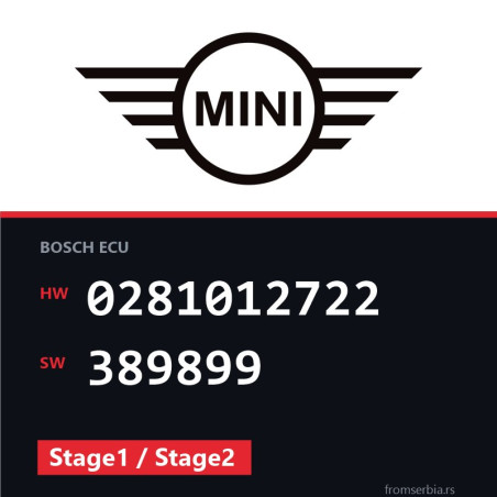 Mini Cooper 0281012722 389899 Stage1 / Stage2 tuning file