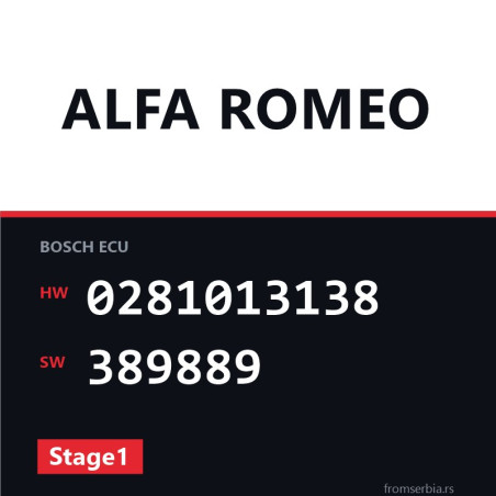 Alfa Romeo 159 0281013138 389889 Stage1 tuning file