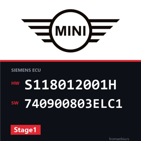 Mini One S118012001H 740900803ELC1 Stage1 tuning file