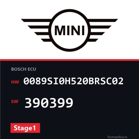 Mini Cooper 0089SI0H520BRSC02 390399 Stage1 tuning file