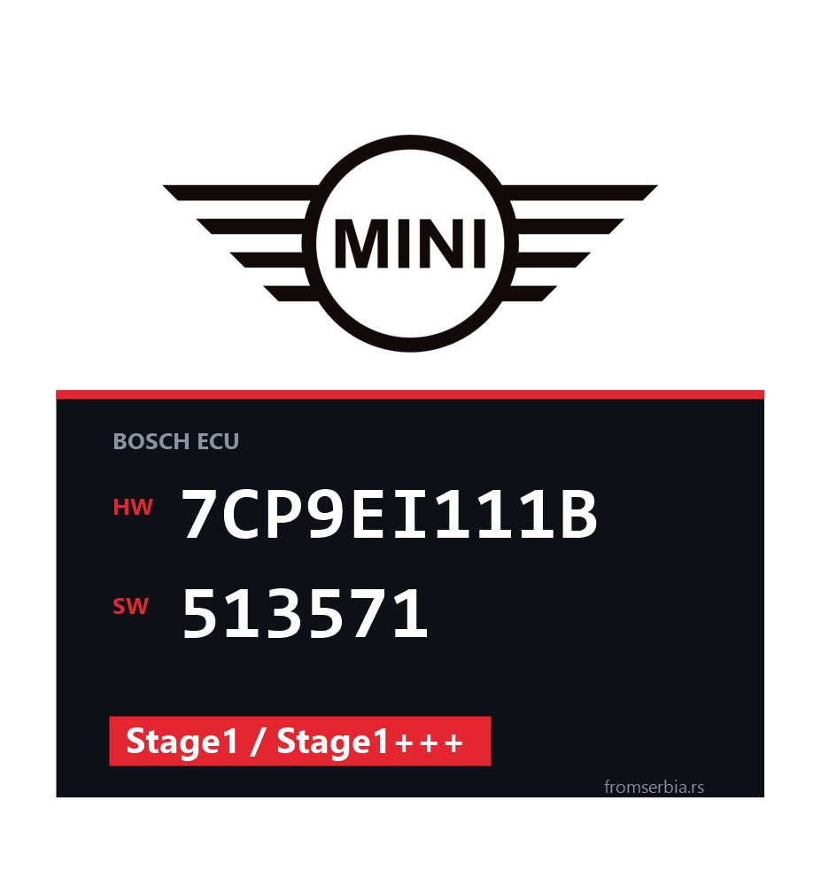 Mini 1.6 7CP9EI111B 513571 Stage1 / Stage1+++ tuning file
