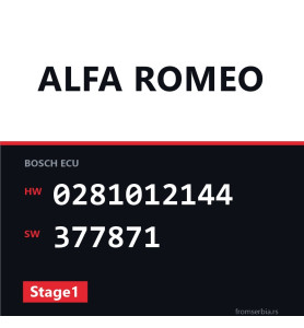 Alfa Romeo 159 0281012144 377871 Stage1 tuning file