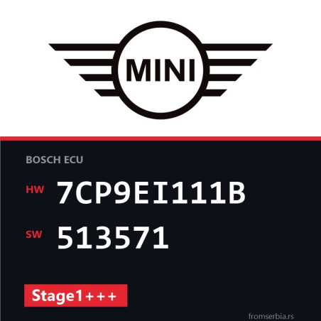 Mini Cooper 7CP9EI111B 513571 Stage1+++ tuning file