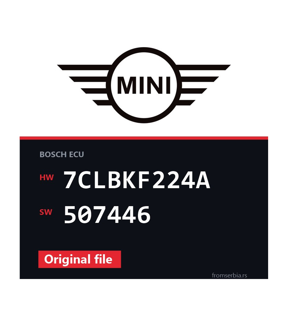Mini One 7CLBKF224A 507446 original ECU file