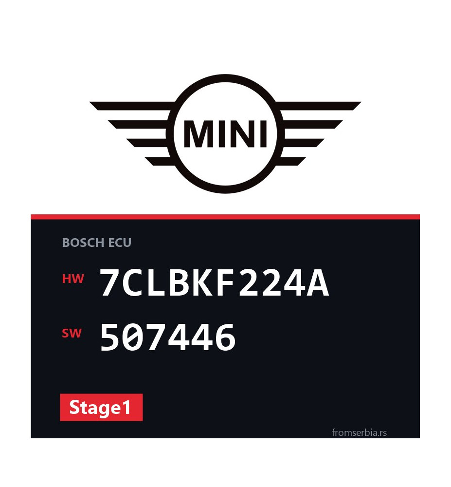 Mini One 7CLBKF224A 507446 Stage1 tuning file