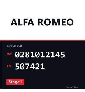 Alfa Romeo 159 0281012145 507421 Stage1 tuning file
