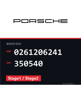 Porsche 996 0261206241 350540 Stage1 / Stage2 tuning file