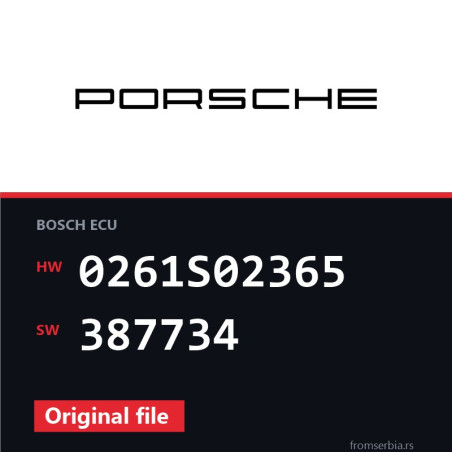 Porsche Cayenne 0261S02365 387734 original ECU file