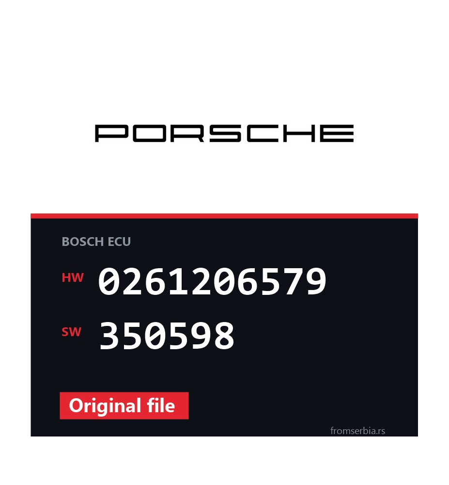 Porsche 996 0261206579 350598 original ECU file