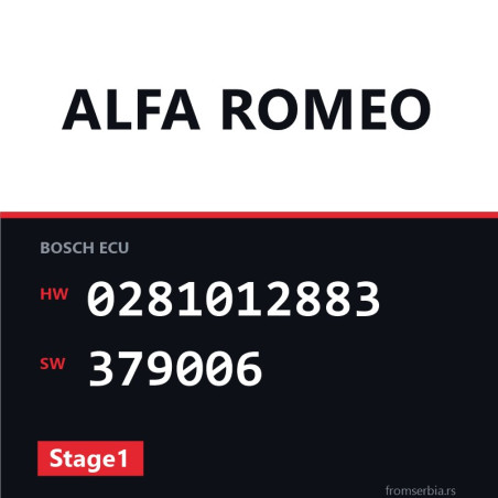 Alfa Romeo GT 0281012883 379006 Stage1 tuning file