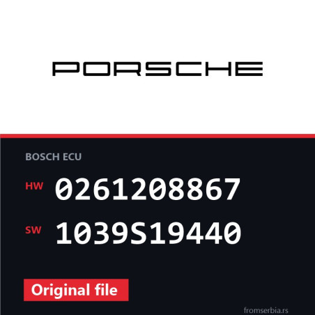 Porsche 997 0261208867 1039S19440 original ECU file