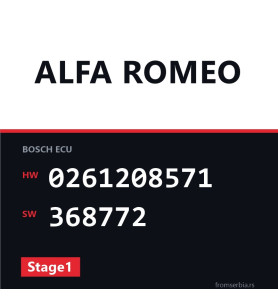 Alfa Romeo GT 0261208571 368772 Stage1 tuning file