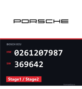 Porsche 997 0261207987 369642 Stage1 / Stage2 tuning file