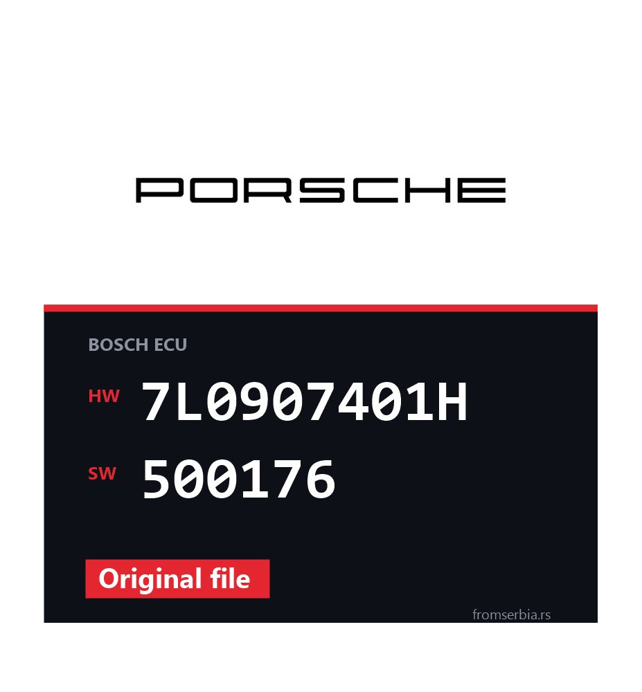 Porsche Cayenne 7L0907401H 500176 original ECU file