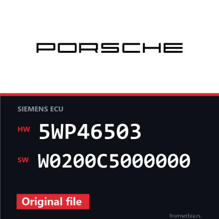 Porsche Cayenne 5WP46503 W0200C5000000 original ECU file