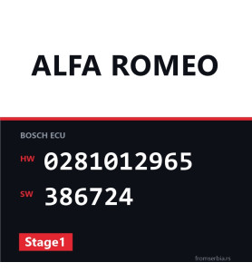 Alfa Romeo 147 0281012965 386724 Stage1 tuning file