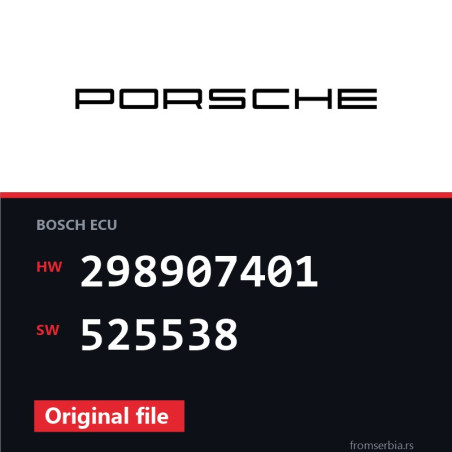 Porsche Panamera 298907401 525538 original ECU file