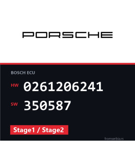 Porsche 996 0261206241 350587 Stage1 / Stage2 tuning file