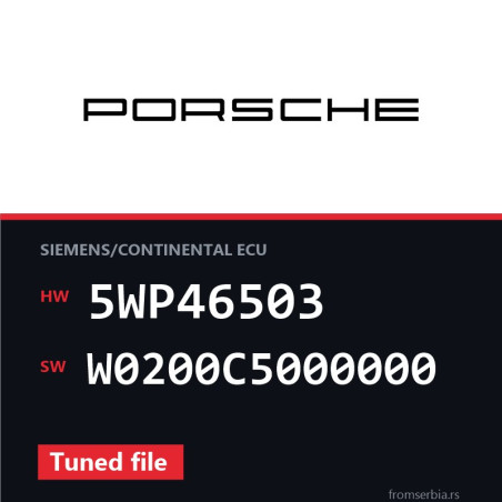 Porsche Cayenne 5WP46503 W0200C5000000 Tuned file tuning file