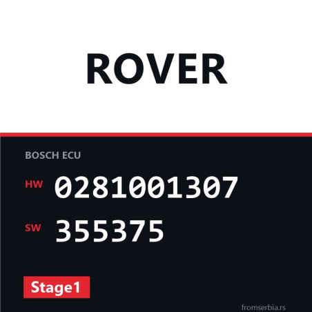 Rover 620 0281001307 355375 Stage1 tuning file