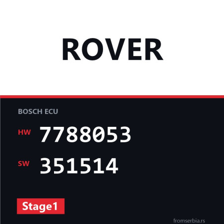 Rover 75 7788053 351514 Stage1 tuning file