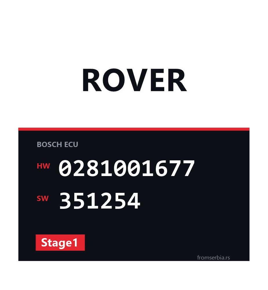 Rover Range Rover 0281001677 351254 Stage1 tuning file