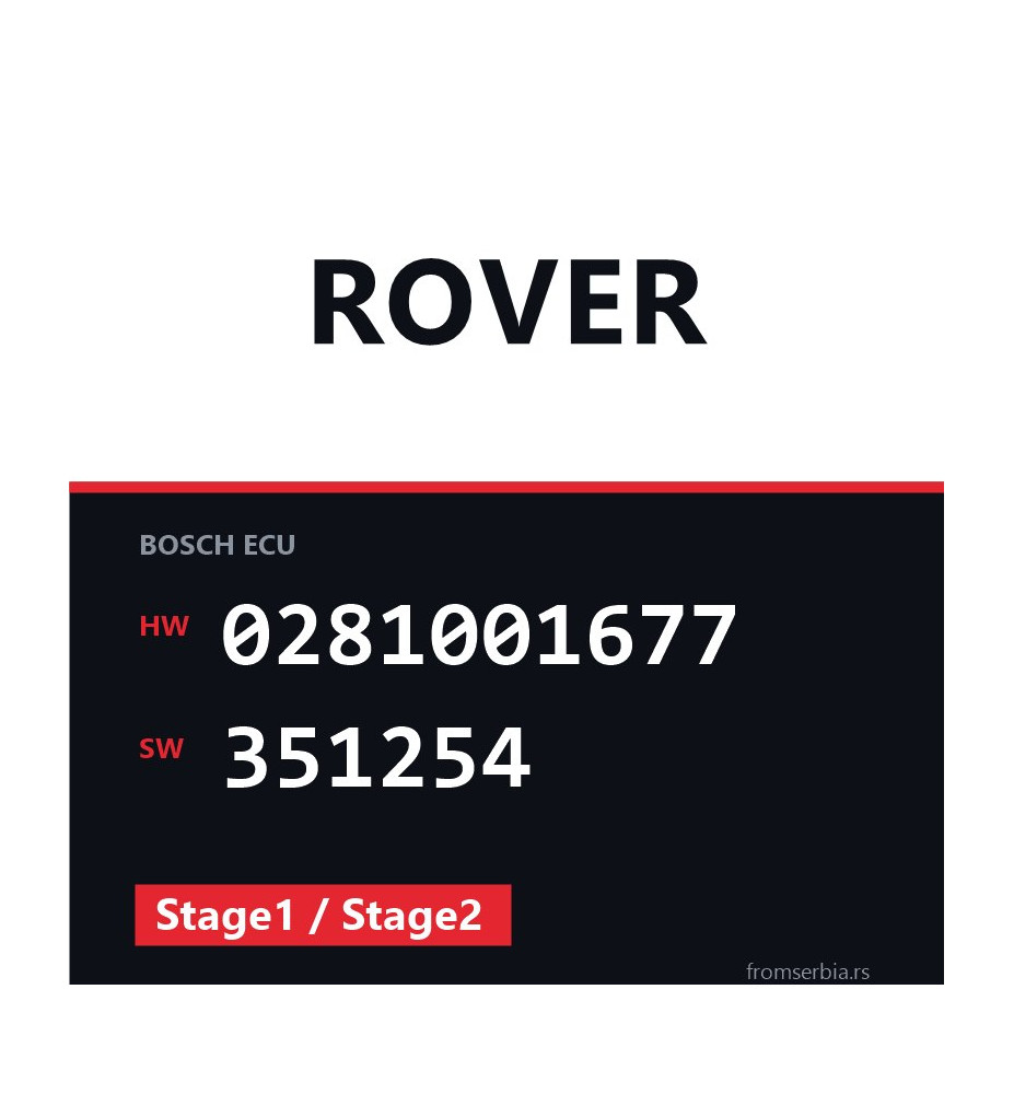 Rover Range Rover 0281001677 351254 Stage1 / Stage2 tuning file