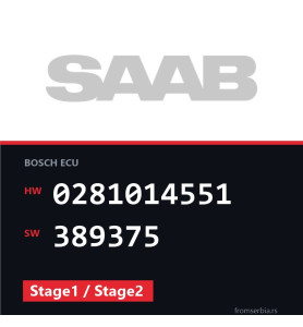 Saab 9 3 0281014551 389375 Stage1 / Stage2 tuning file