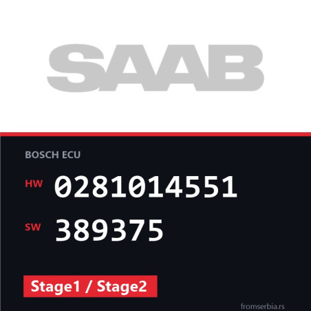 Saab 9 3 0281014551 389375 Stage1 / Stage2 tuning file