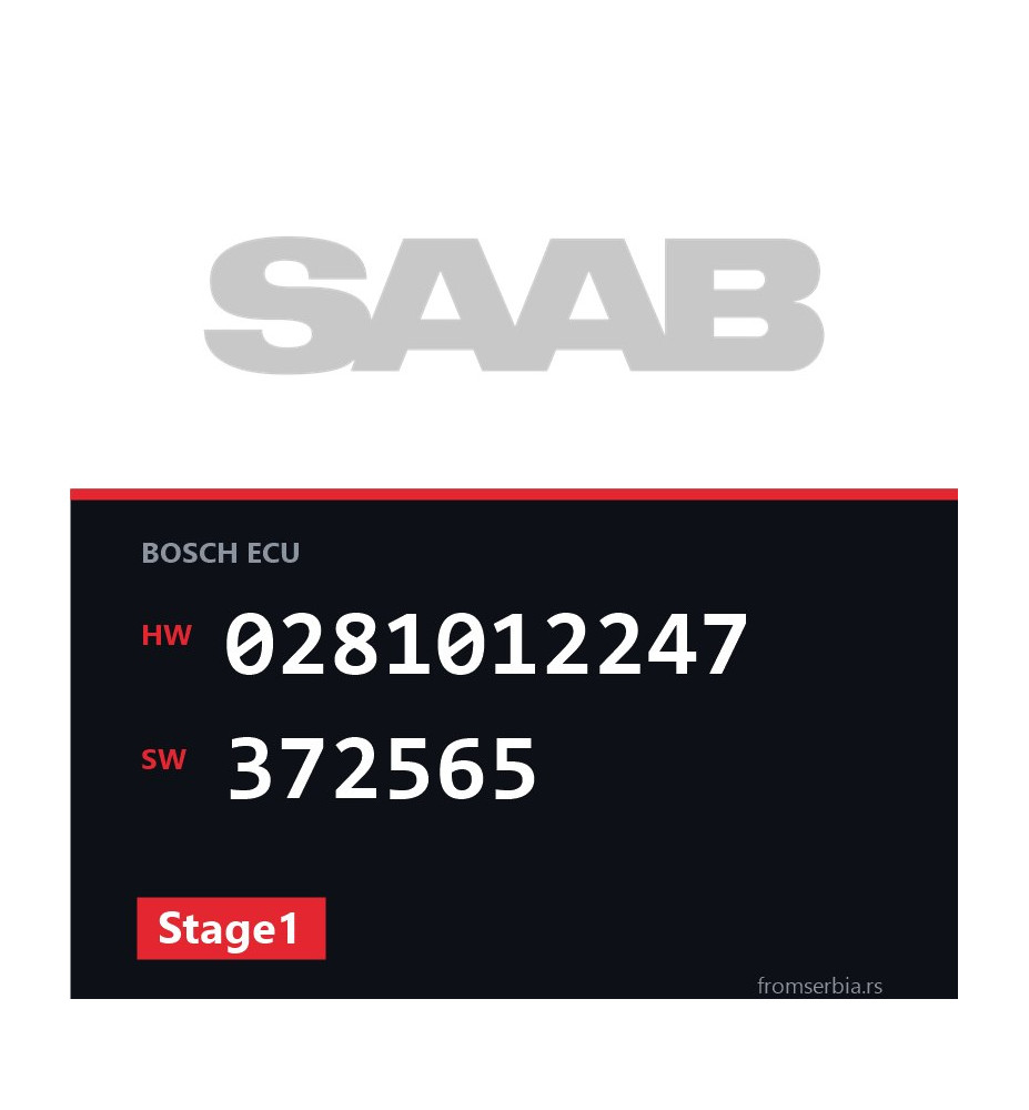 Saab 9 3 0281012247 372565 Stage1 tuning file