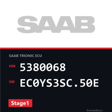 Saab 9 3 5380068 EC0YS3SC.50E Stage1 tuning file