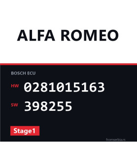 Alfa Romeo 159 0281015163 398255 Stage1 tuning file
