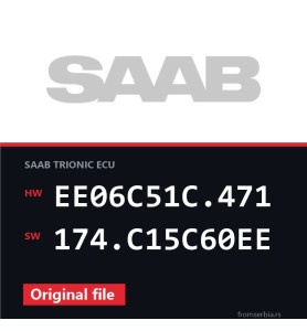 Saab 9 5 EE06C51C.471 174.C15C60EE original ECU file