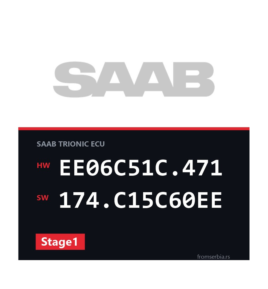 Saab 9 5 EE06C51C.471 174.C15C60EE Stage1 tuning file