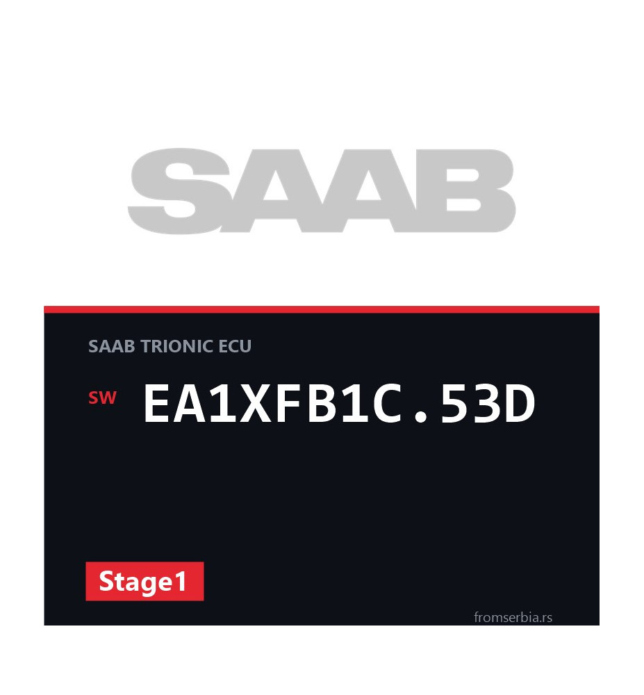 Saab 9 5 EA1XFB1C.53D Stage1 tuning file