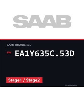 Saab 95 EA1Y635C.53D Stage1 / Stage2 tuning file