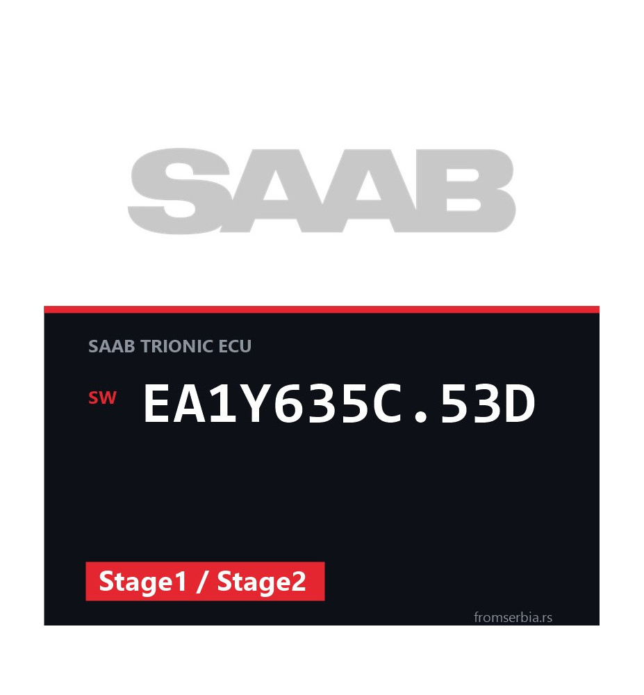 Saab 95 EA1Y635C.53D Stage1 / Stage2 tuning file