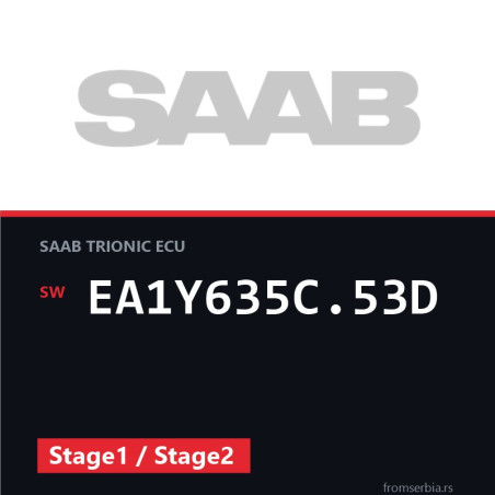 Saab 95 EA1Y635C.53D Stage1 / Stage2 tuning file