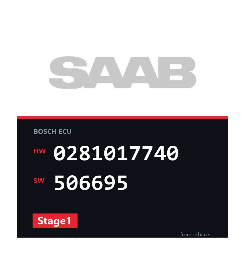 Saab 9-5 0281017740 506695 Stage1 tuning file