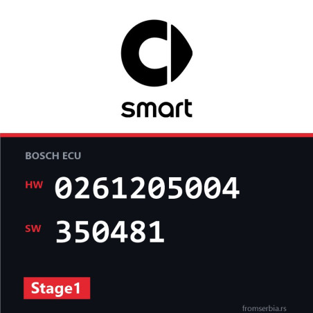 Smart Cabrio 0261205004 350481 Stage1 tuning file