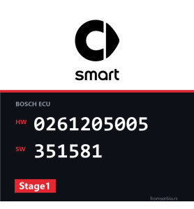Smart 600 0261205005 351581 Stage1 tuning file