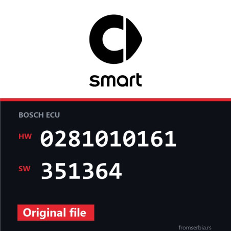 Smart CDI 0281010161 351364 original ECU file