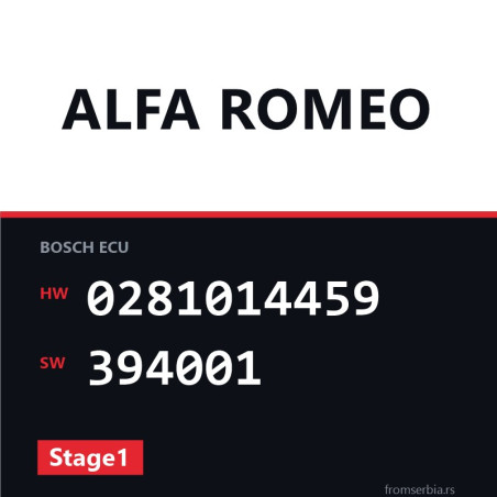 Alfa Romeo 159 0281014459 394001 Stage1 tuning file