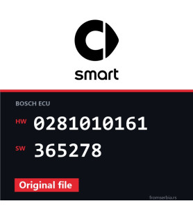 Smart ForTwo 0281010161 365278 original ECU file
