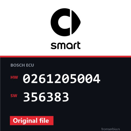Smart Cabrio 0261205004 356383 original ECU file