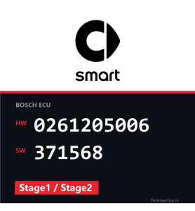 Smart Roadstar 0261205006 371568 Stage1 / Stage2 tuning file