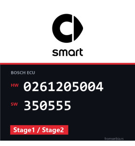 Smart Cabrio 0261205004 350555 Stage1 / Stage2 tuning file